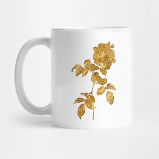 Vintage Gilded Seven Sisters Roses Botanical Gold Leaf Mug